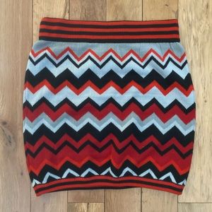 Knit mini skirt
